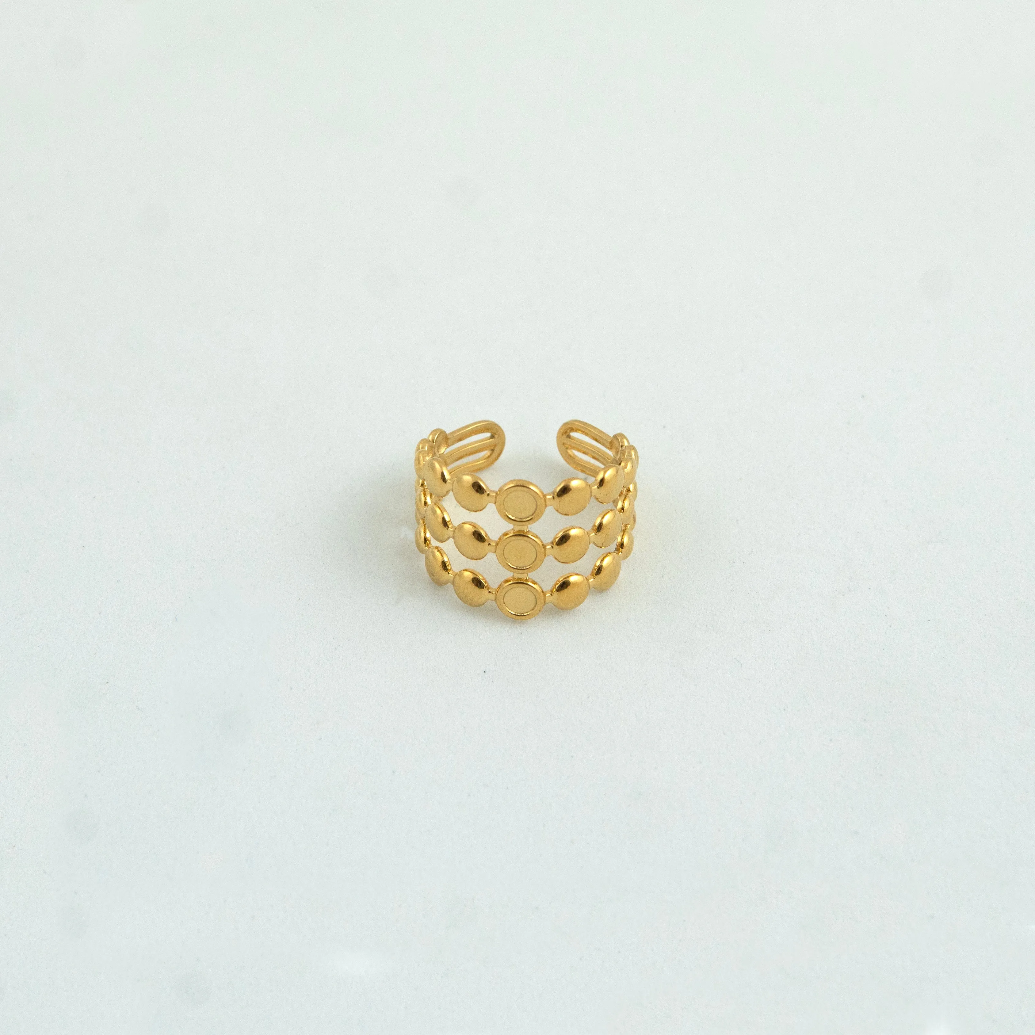 3 Layer Crib Adjustable Ring Gold Plated