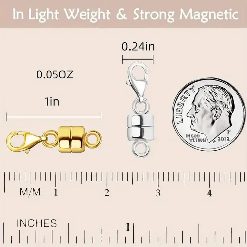 3-Piece: Magnetic Lobster Clasp Necklace Converter with Strong Magnetic Closure