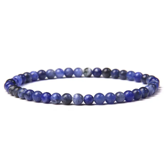 4mm Chakra Beads Multicolour Natural Stone Bracelet