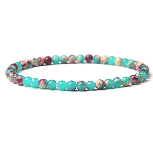 4mm Chakra Beads Multicolour Natural Stone Bracelet