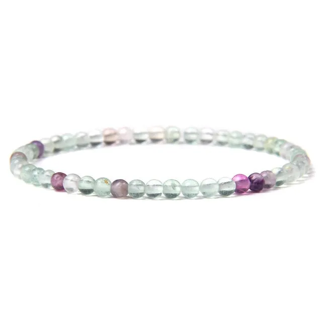 4mm Chakra Beads Multicolour Natural Stone Bracelet