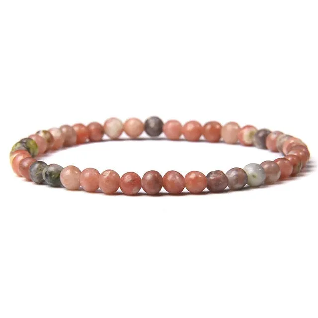 4mm Chakra Beads Multicolour Natural Stone Bracelet