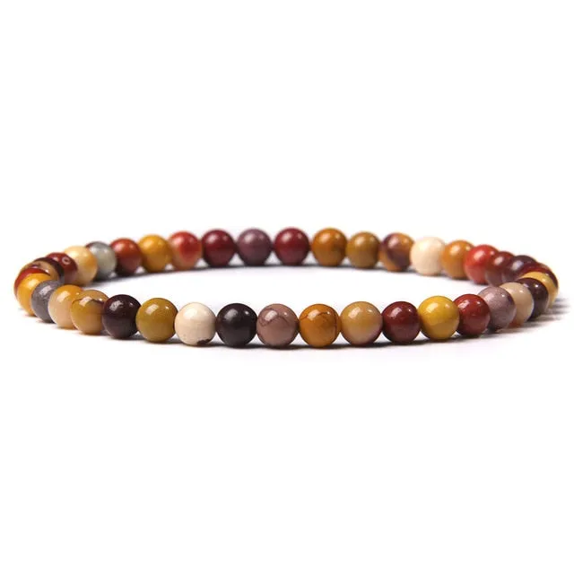 4mm Chakra Beads Multicolour Natural Stone Bracelet