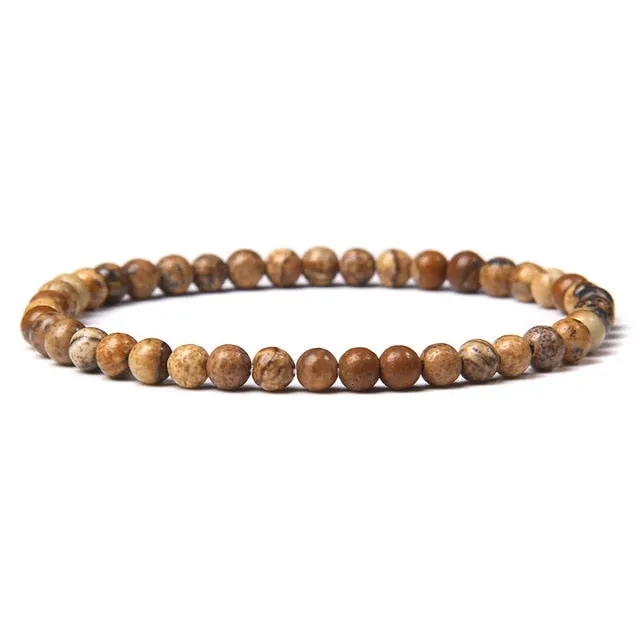 4mm Chakra Beads Multicolour Natural Stone Bracelet