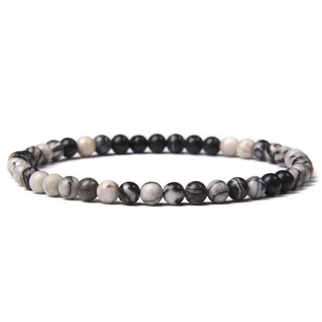 4mm Chakra Beads Multicolour Natural Stone Bracelet