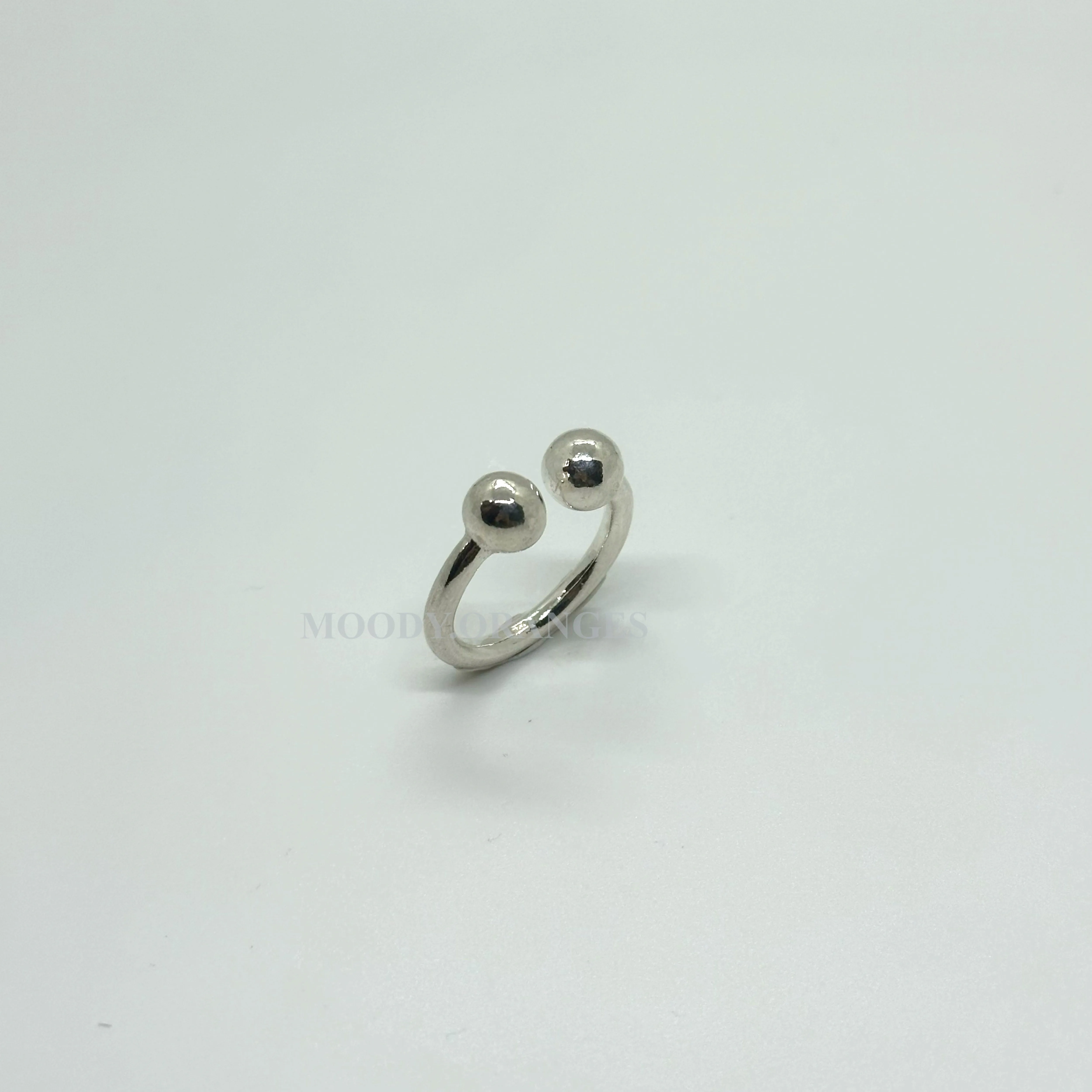 925 Silver - Thick Silver Balls Ring (05 Ring)