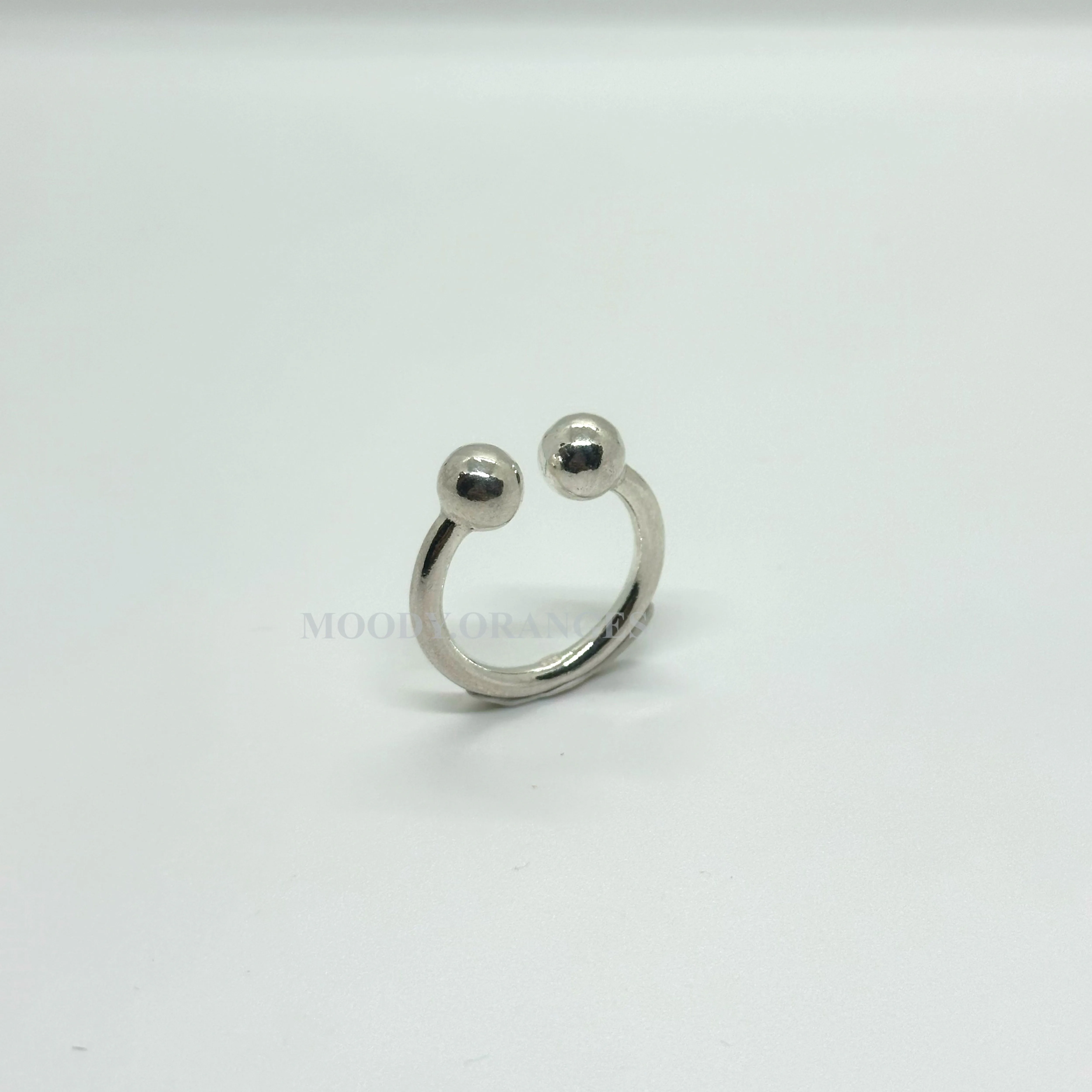 925 Silver - Thick Silver Balls Ring (05 Ring)