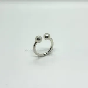 925 Silver - Thick Silver Balls Ring (05 Ring)