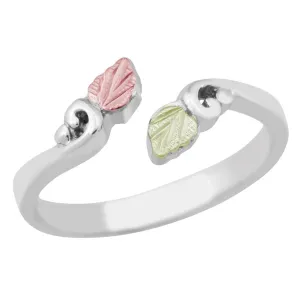 Adjustable Leaves - Sterling Silver Black Hills Gold Ring