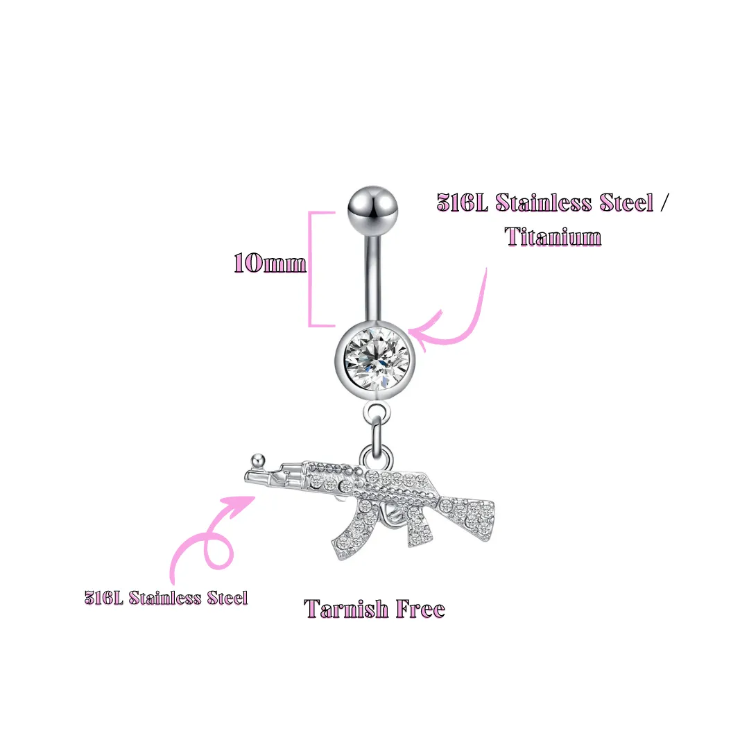 Ak47 Belly Button Piercing