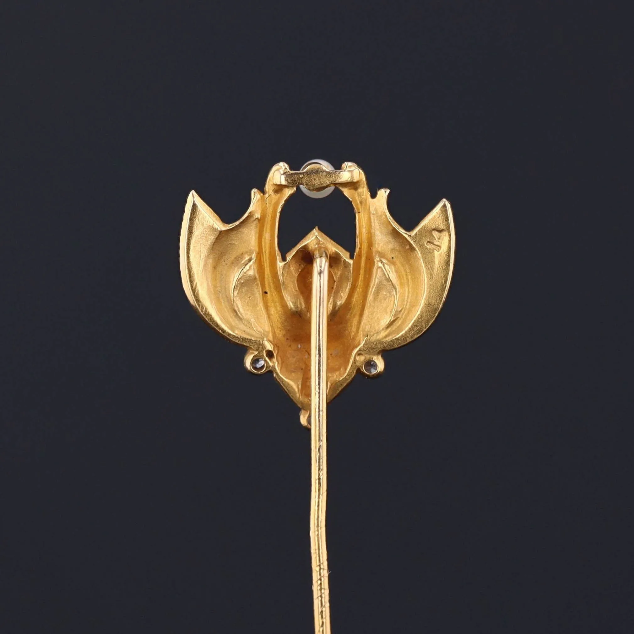 Antique Egyptian Revival Stickpin of 14k Gold