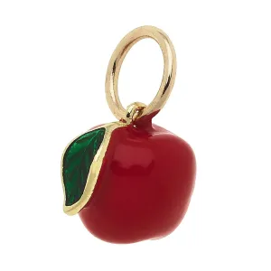 Apple Enamel Charm in Red By Canvas