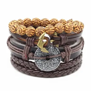 Ayden Leather Bracelets Set