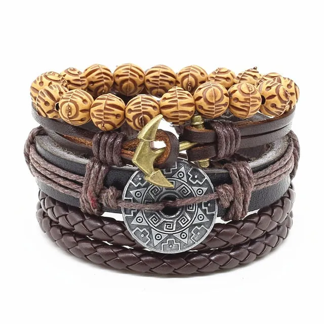 Ayden Leather Bracelets Set