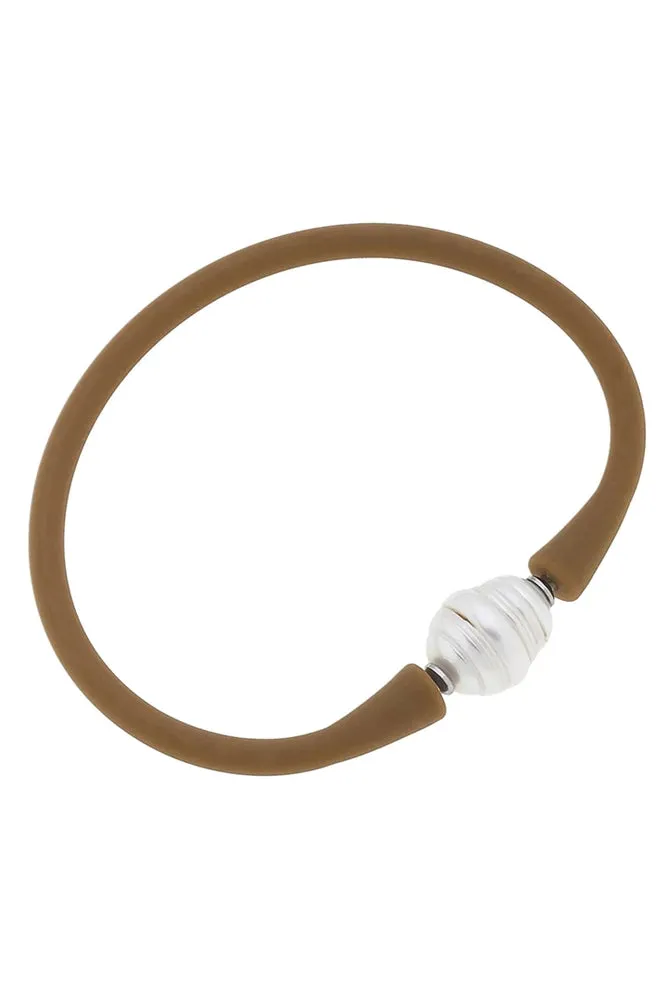 Bali Freshwater Pearl Silicone Bracelet (Asstd Colors)