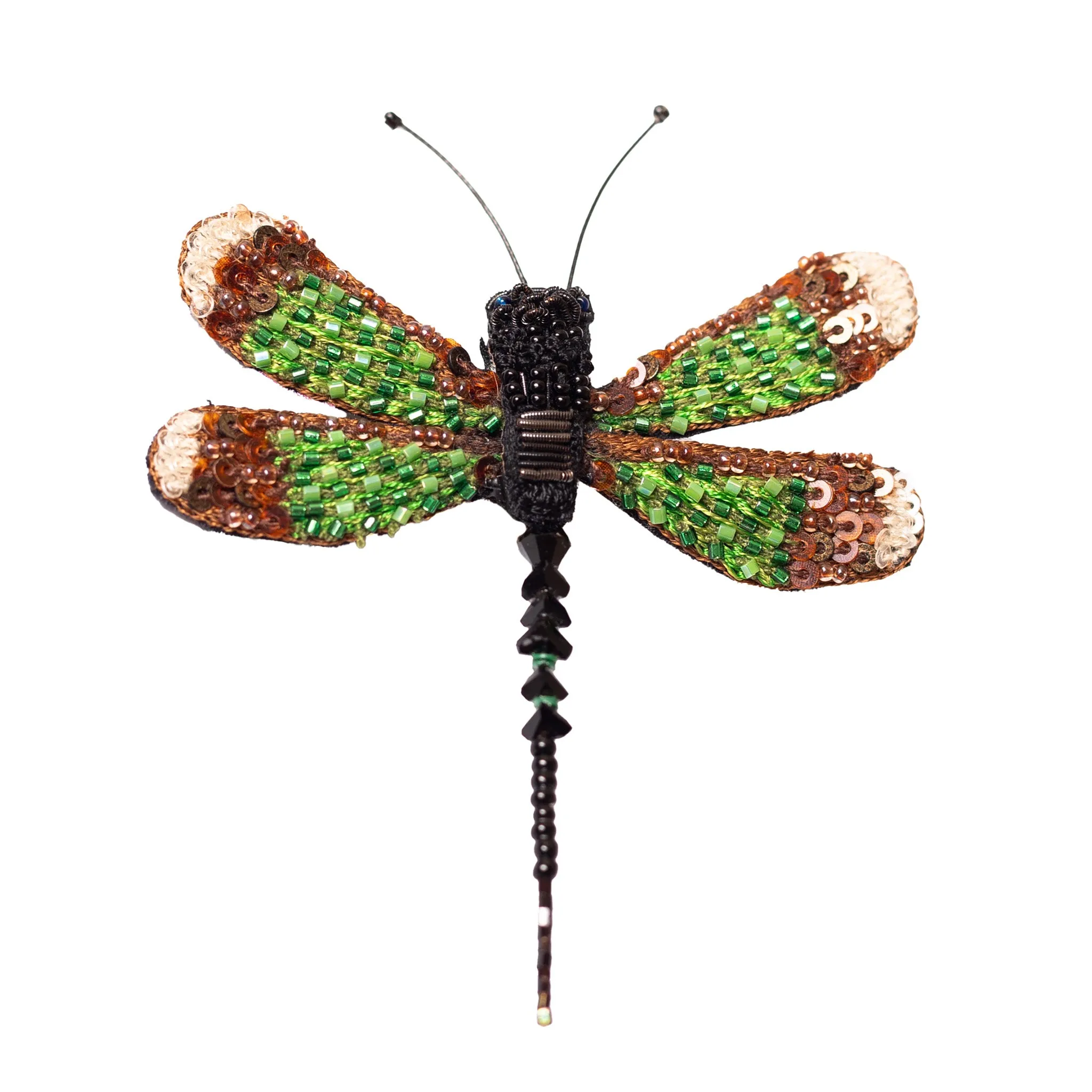 banded demoiselle brooch