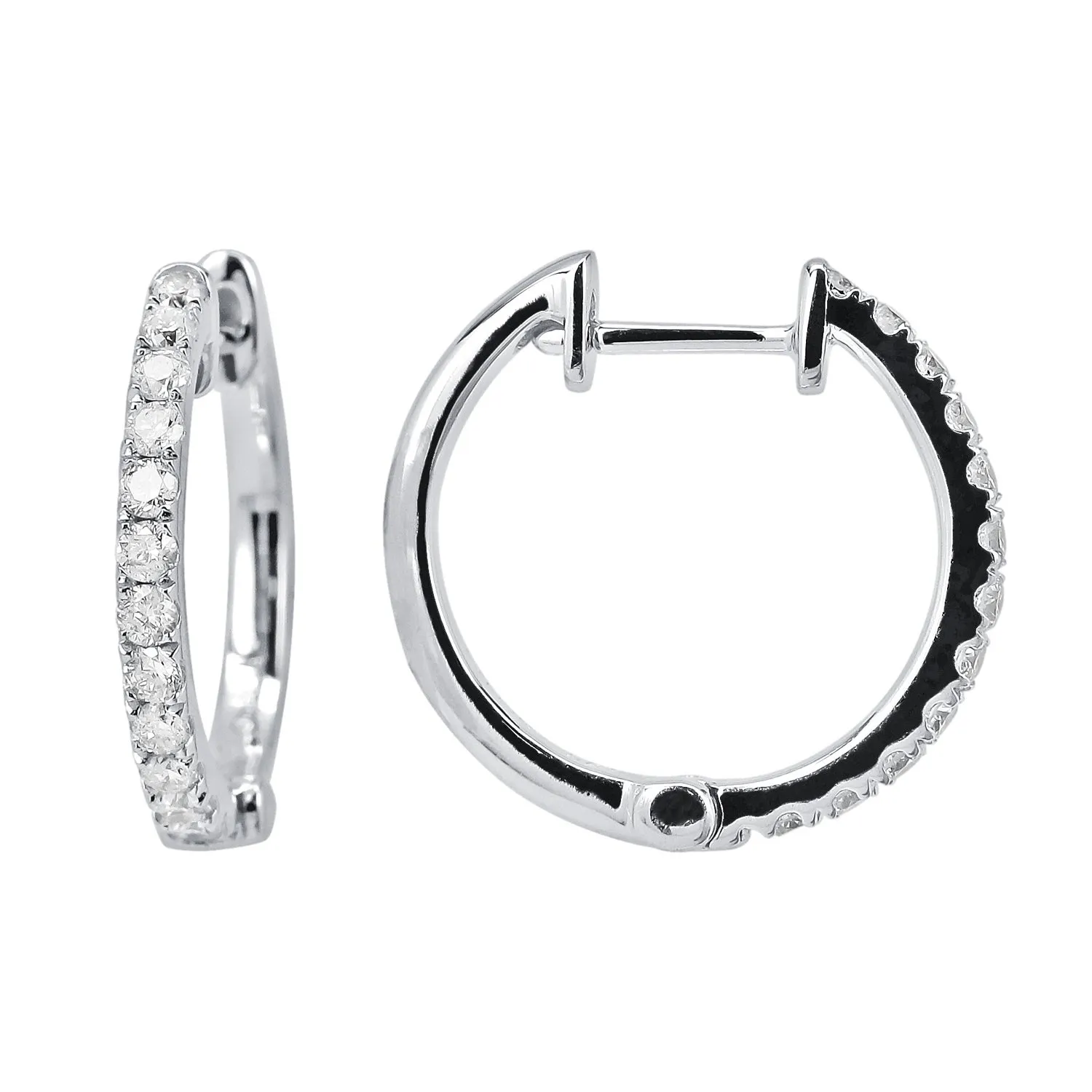 Bandiera Jewellers Diamond Hoop Earrings 0.31ct AER-9847-18KT