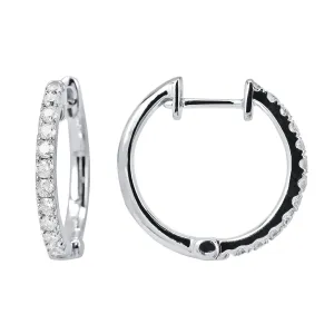 Bandiera Jewellers Diamond Hoop Earrings 0.31ct AER-9847-18KT
