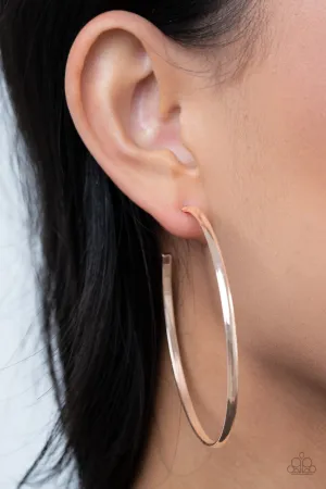Basic Bombshell Rose Gold Paparazzi Earrings