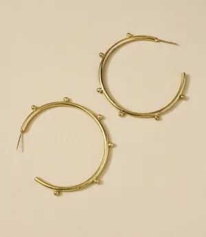 Bhavani Gold Dot Hoop Earrings