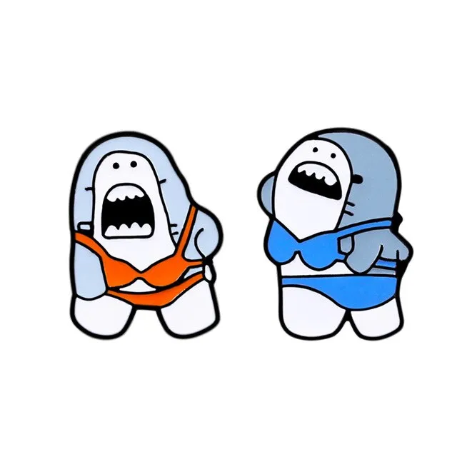 Bikini Shark Pins