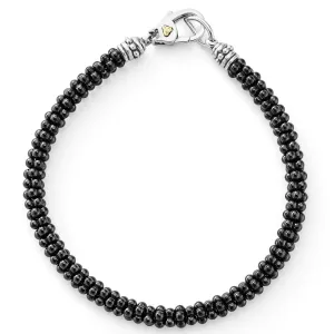 Black Caviar Black Ceramic Caviar Beaded Bracelet