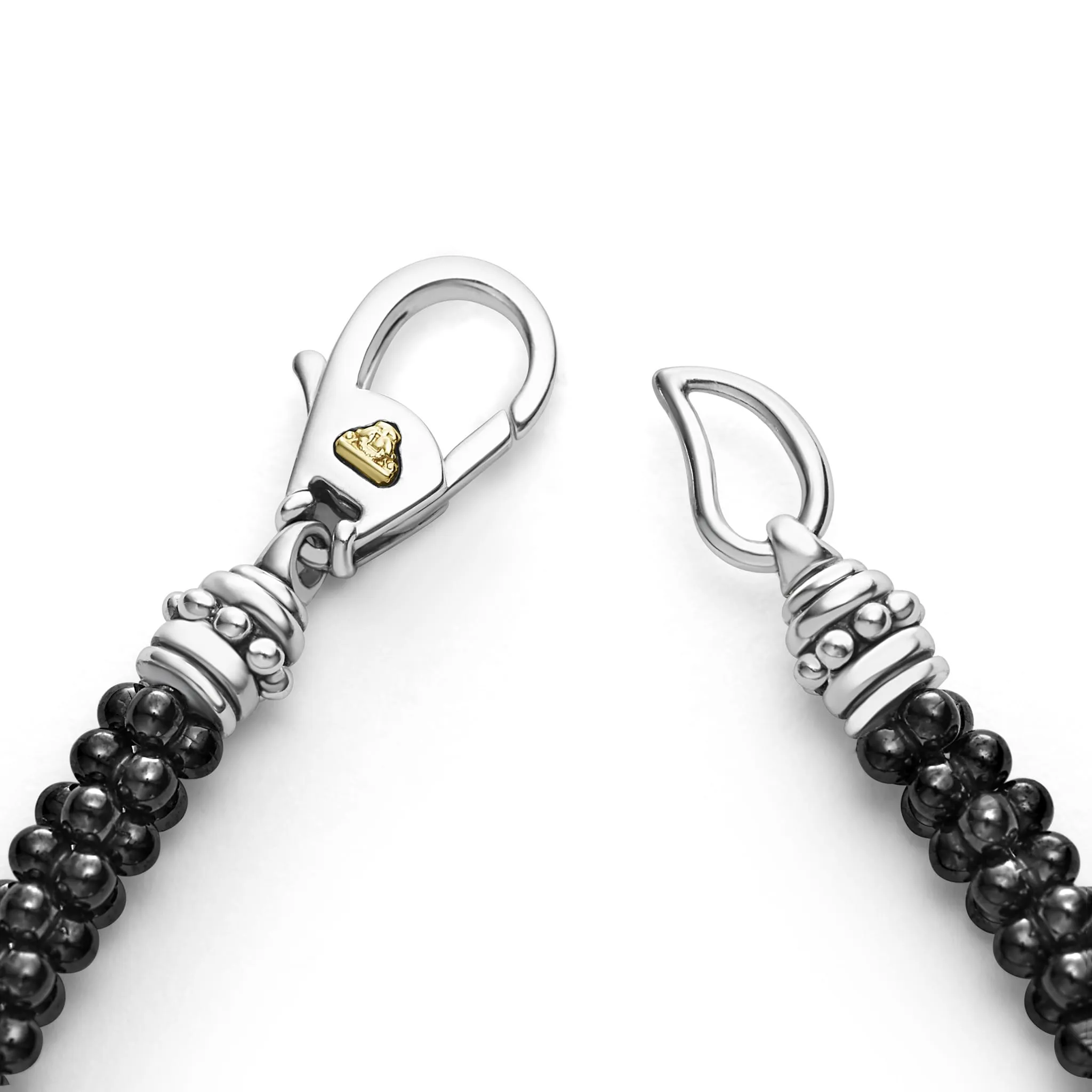 Black Caviar Black Ceramic Caviar Beaded Bracelet