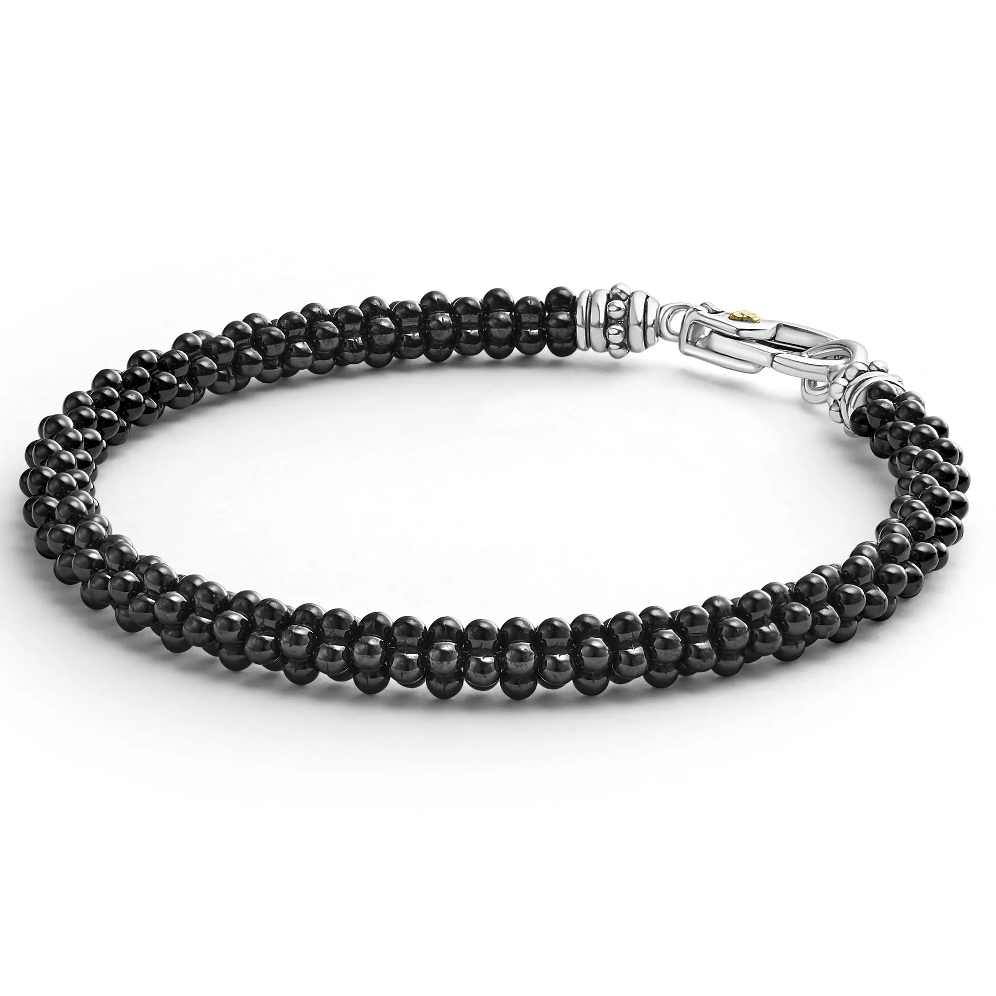 Black Caviar Black Ceramic Caviar Beaded Bracelet