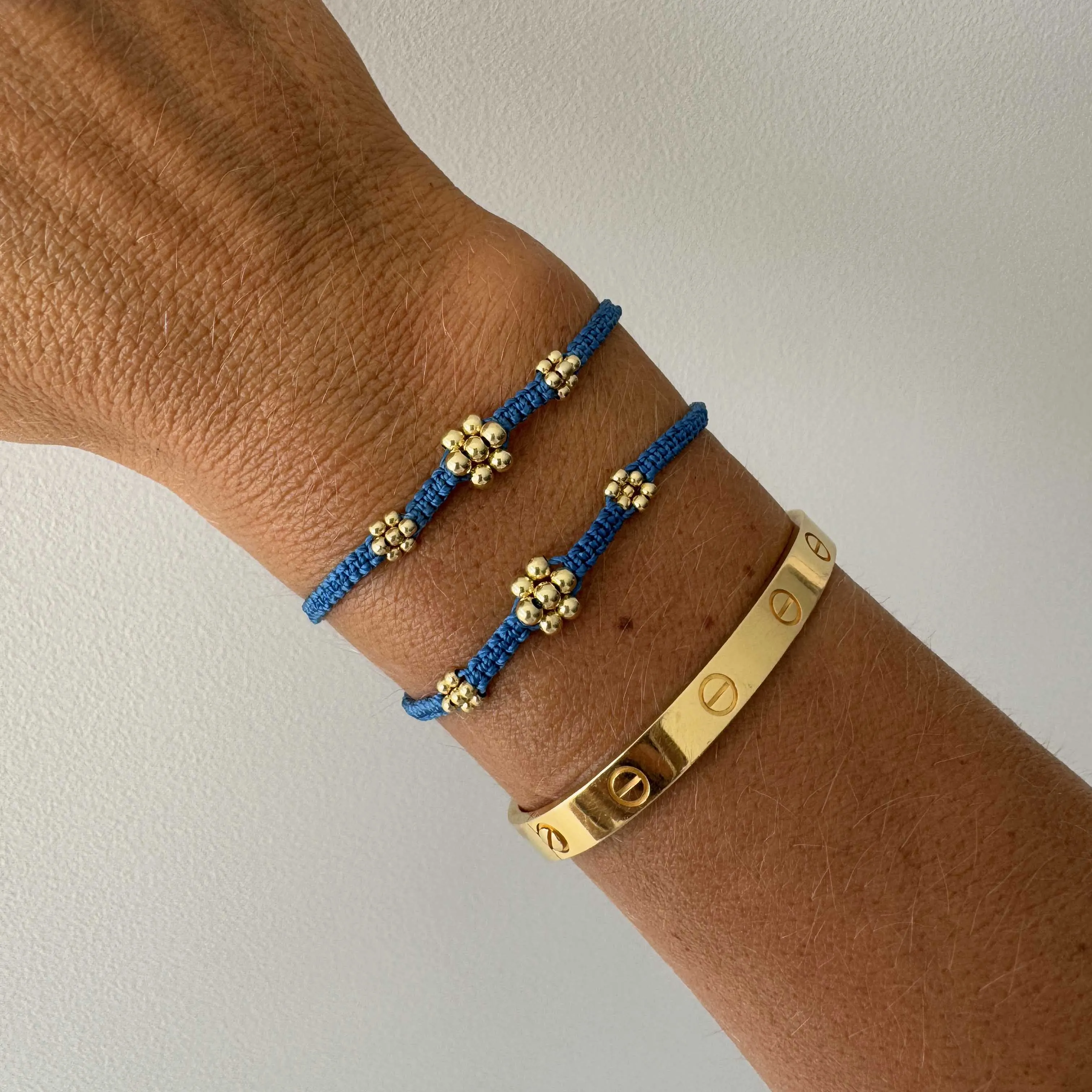 BLOSSOM ROPE BRACELET - BLUE LAGOON