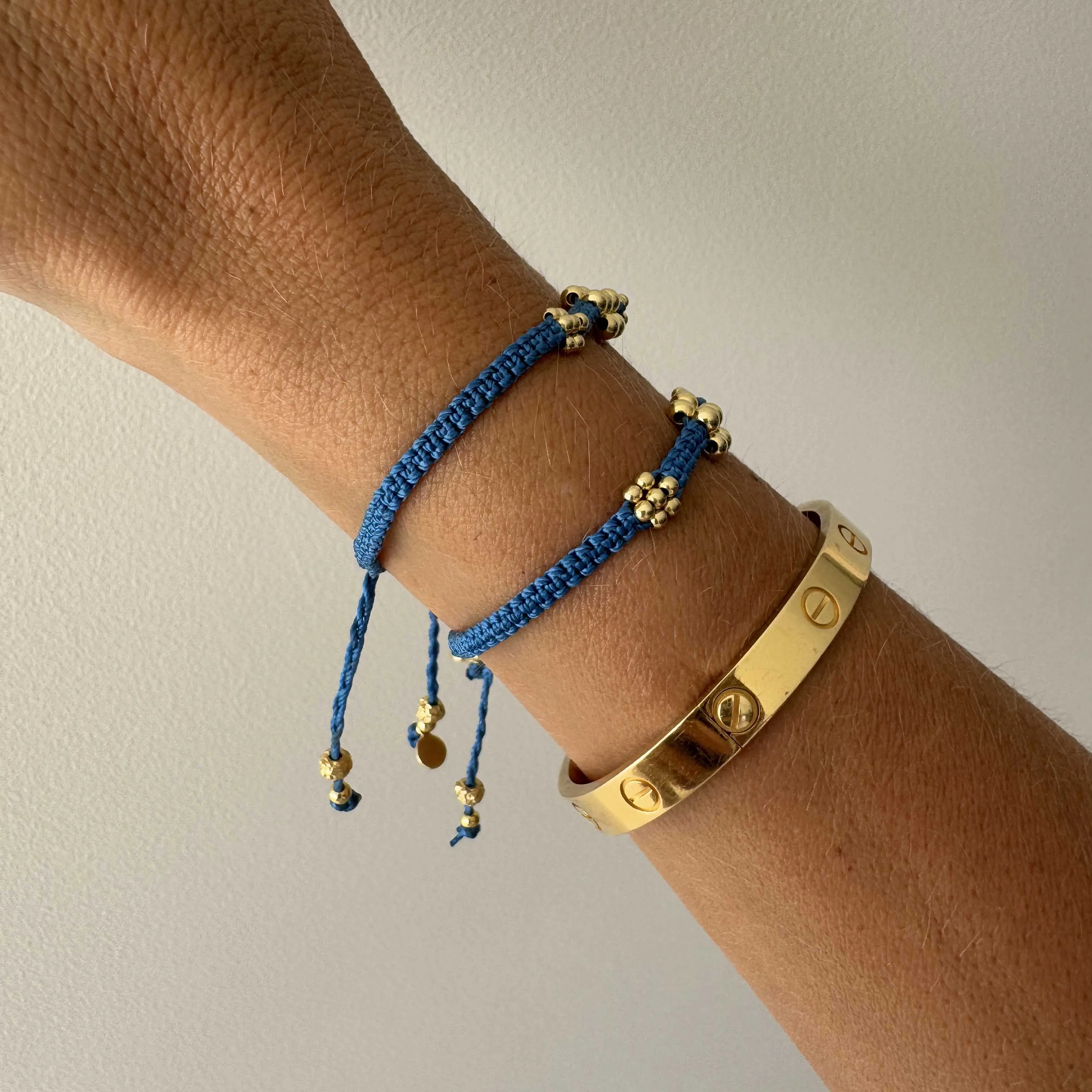 BLOSSOM ROPE BRACELET - BLUE LAGOON