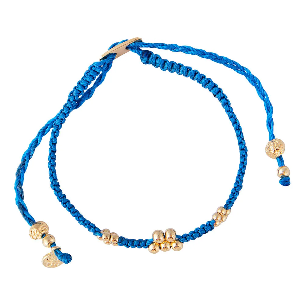 BLOSSOM ROPE BRACELET - BLUE LAGOON