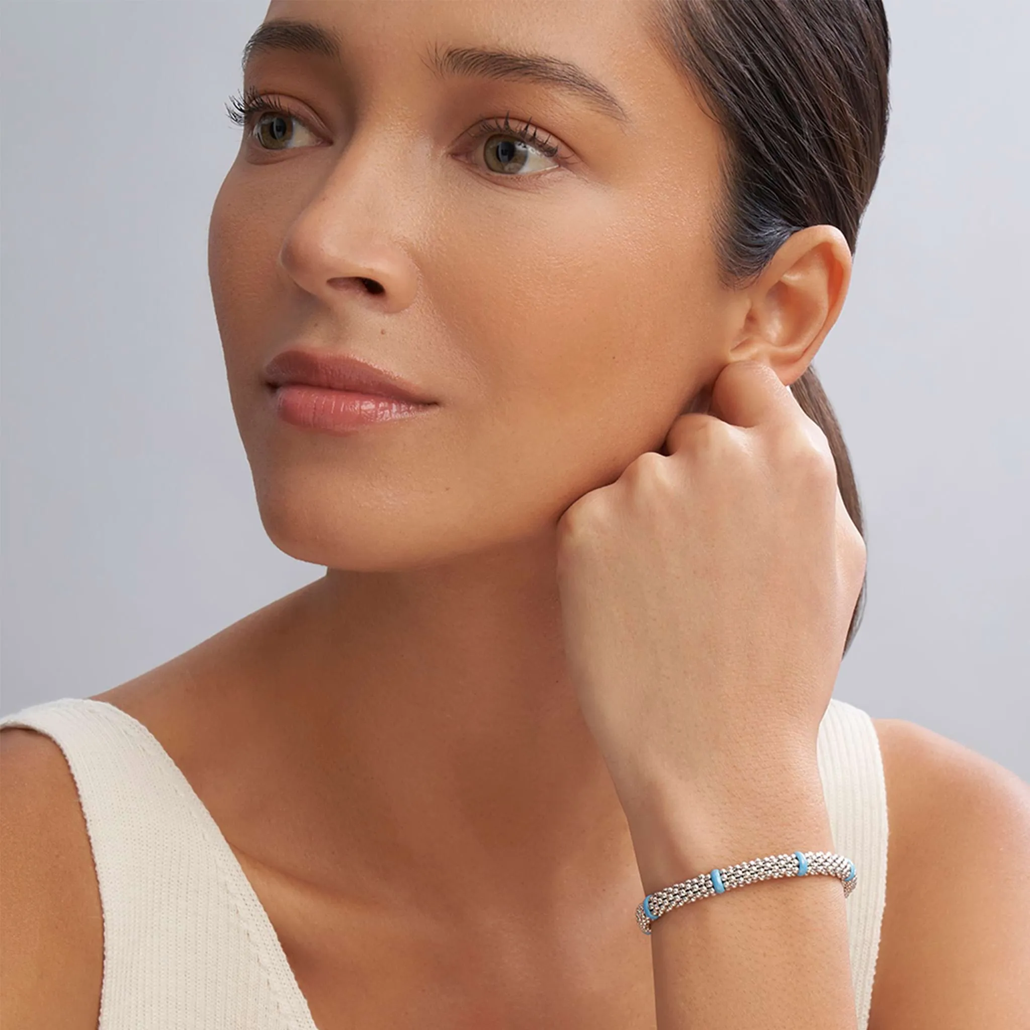 Blue Caviar Blue Ceramic Station Caviar Bracelet | 6mm