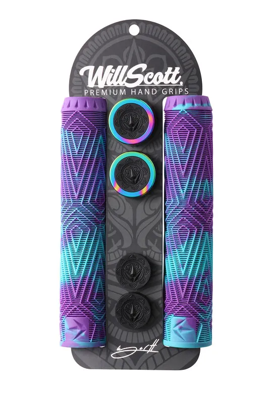 Blunt Will Scott Scooter Handle Bar Grips - Purple/Teal