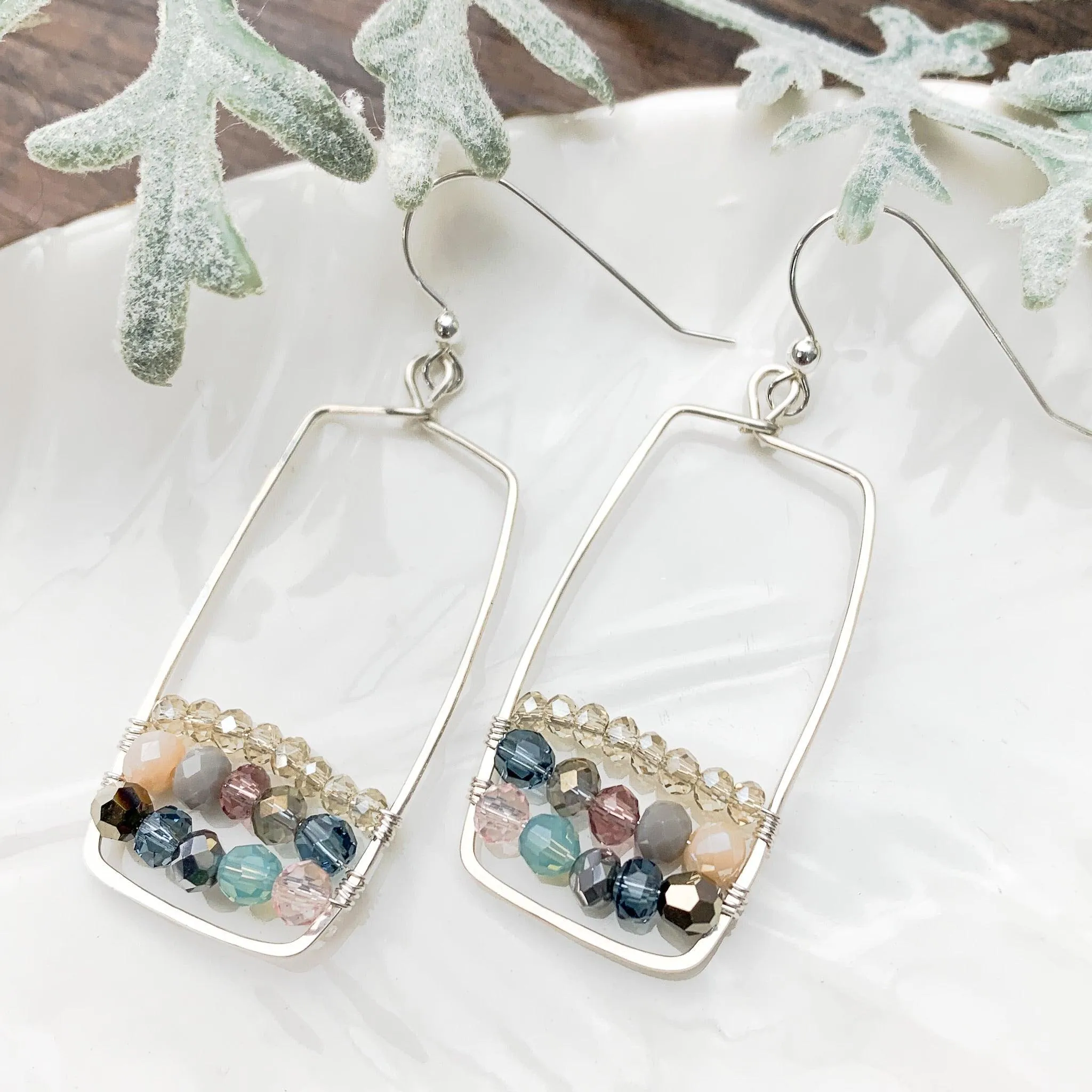 Boho Square Hoops Earrings