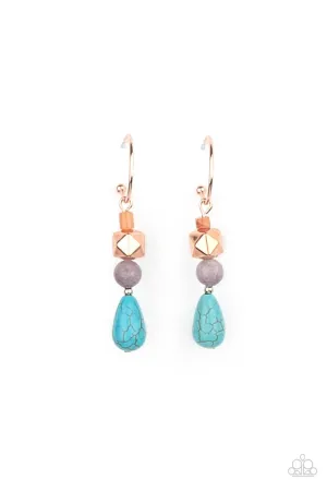Boulevard Stroll Copper Paparazzi Earrings