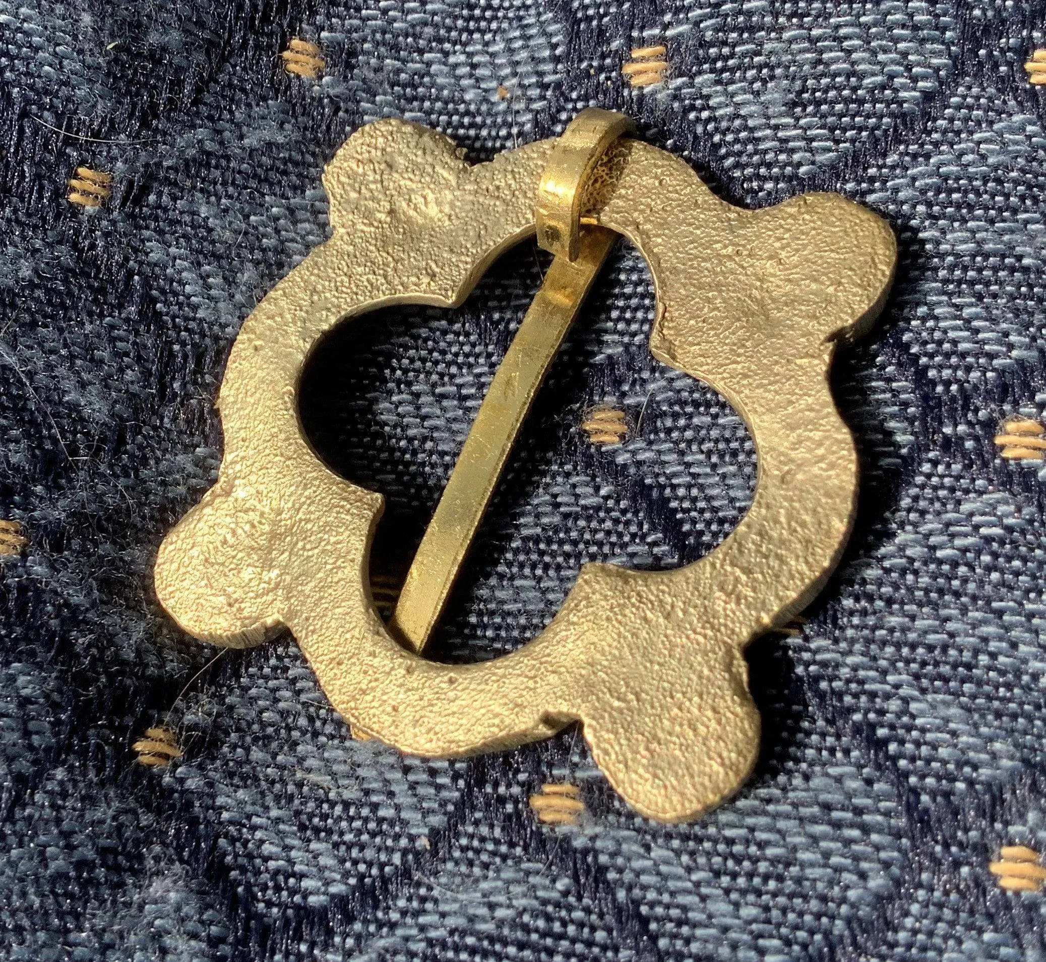 Brass Quatrefoil Medieval Brooch