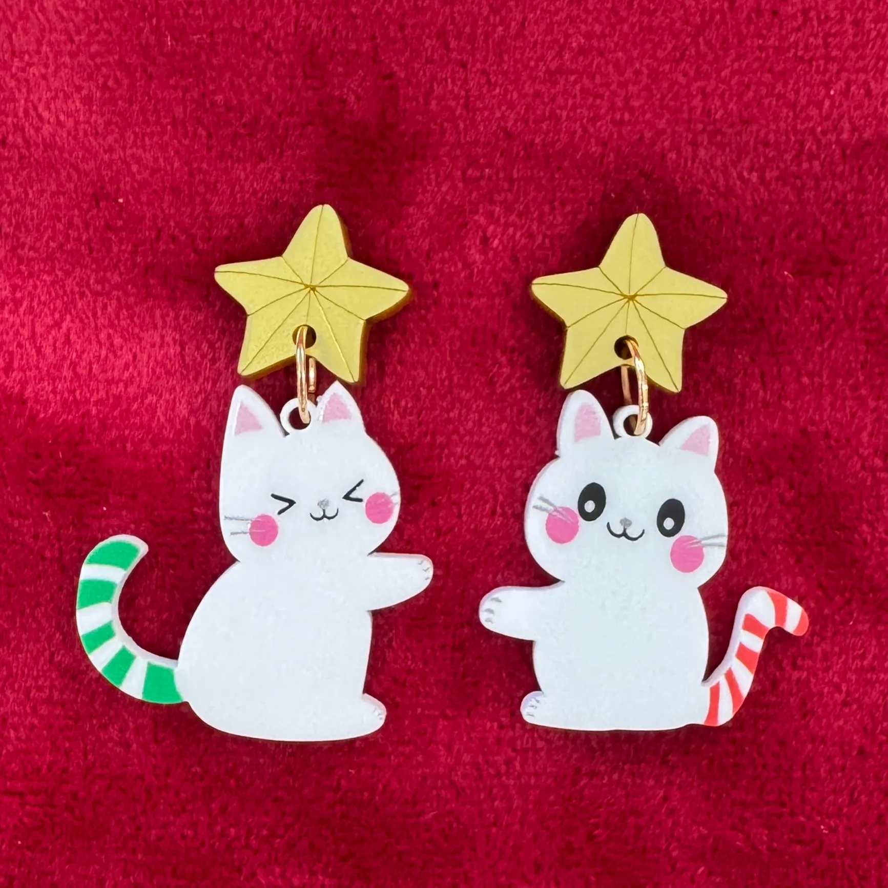 Bright and Meowy - earrings - Set of 2
