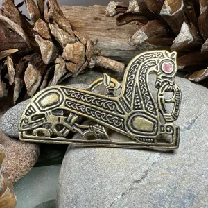 Bronze Viking Horse Brooch