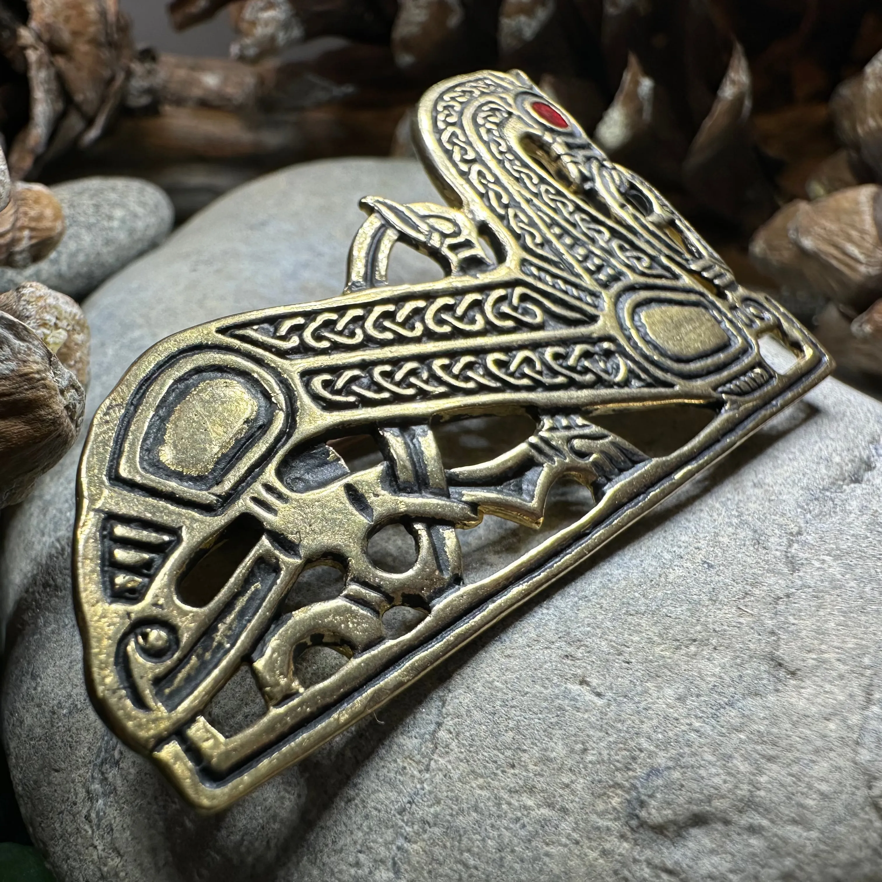 Bronze Viking Horse Brooch