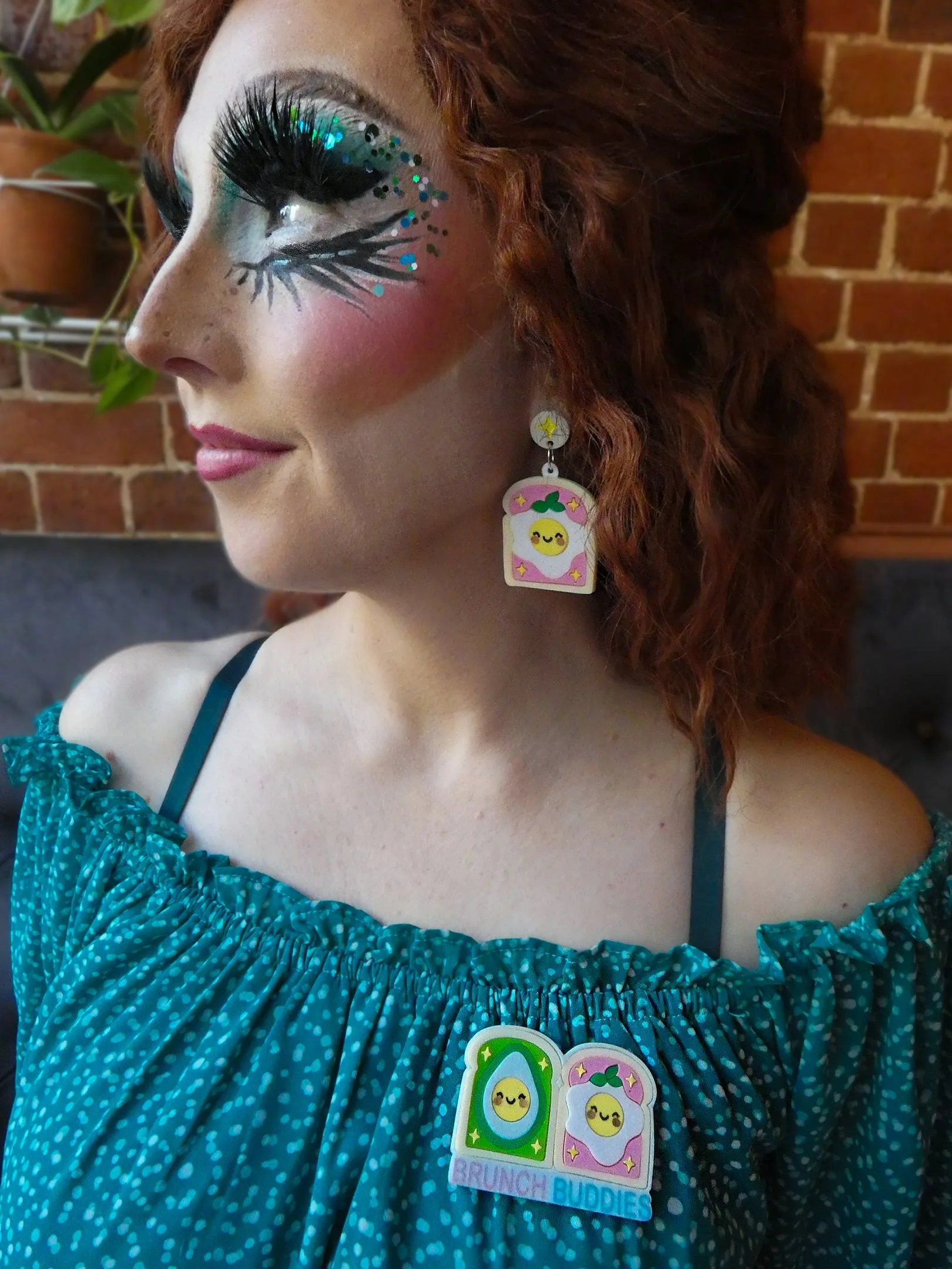 Brunch buddies  - Brooch