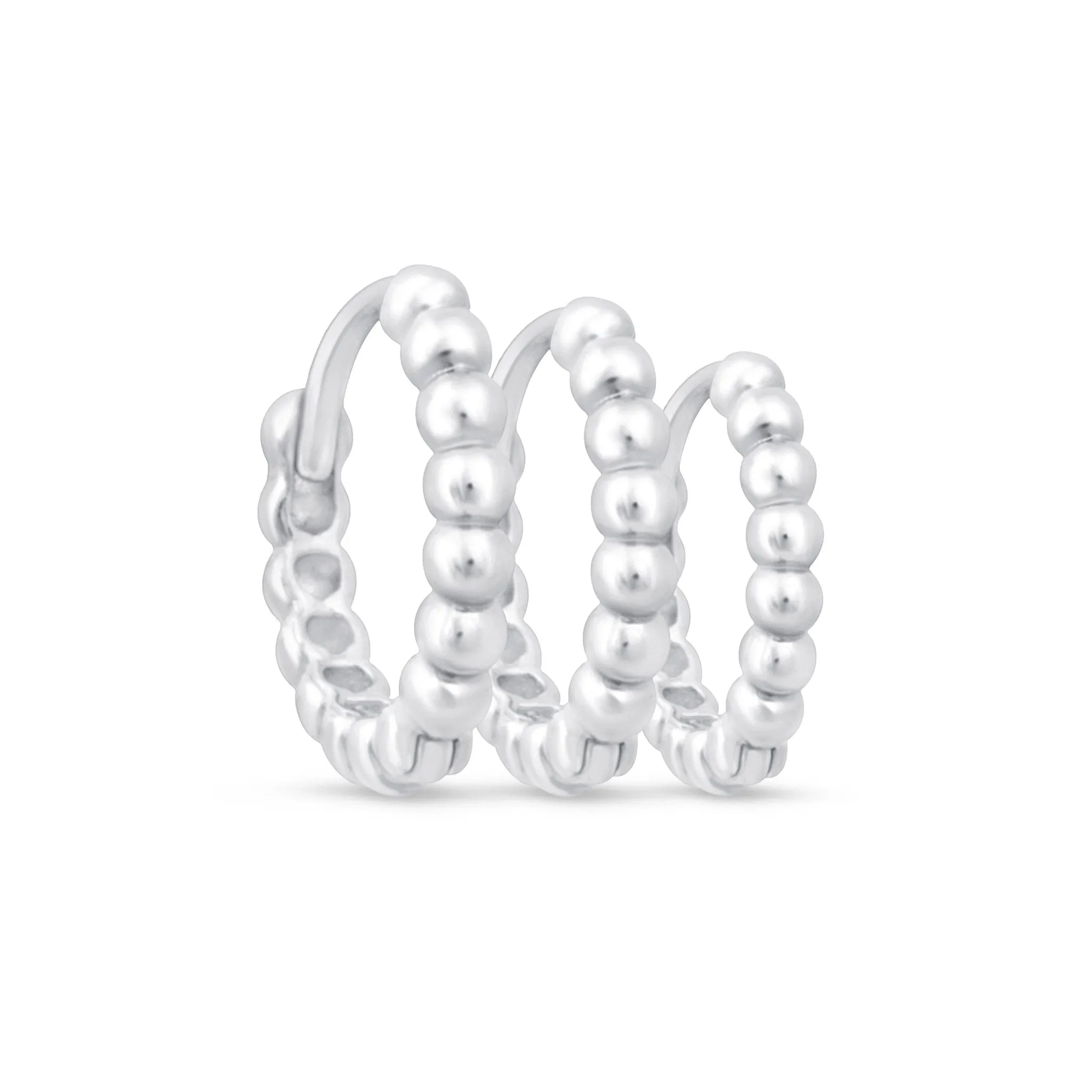 Bubble Beaded Hoop Earring
