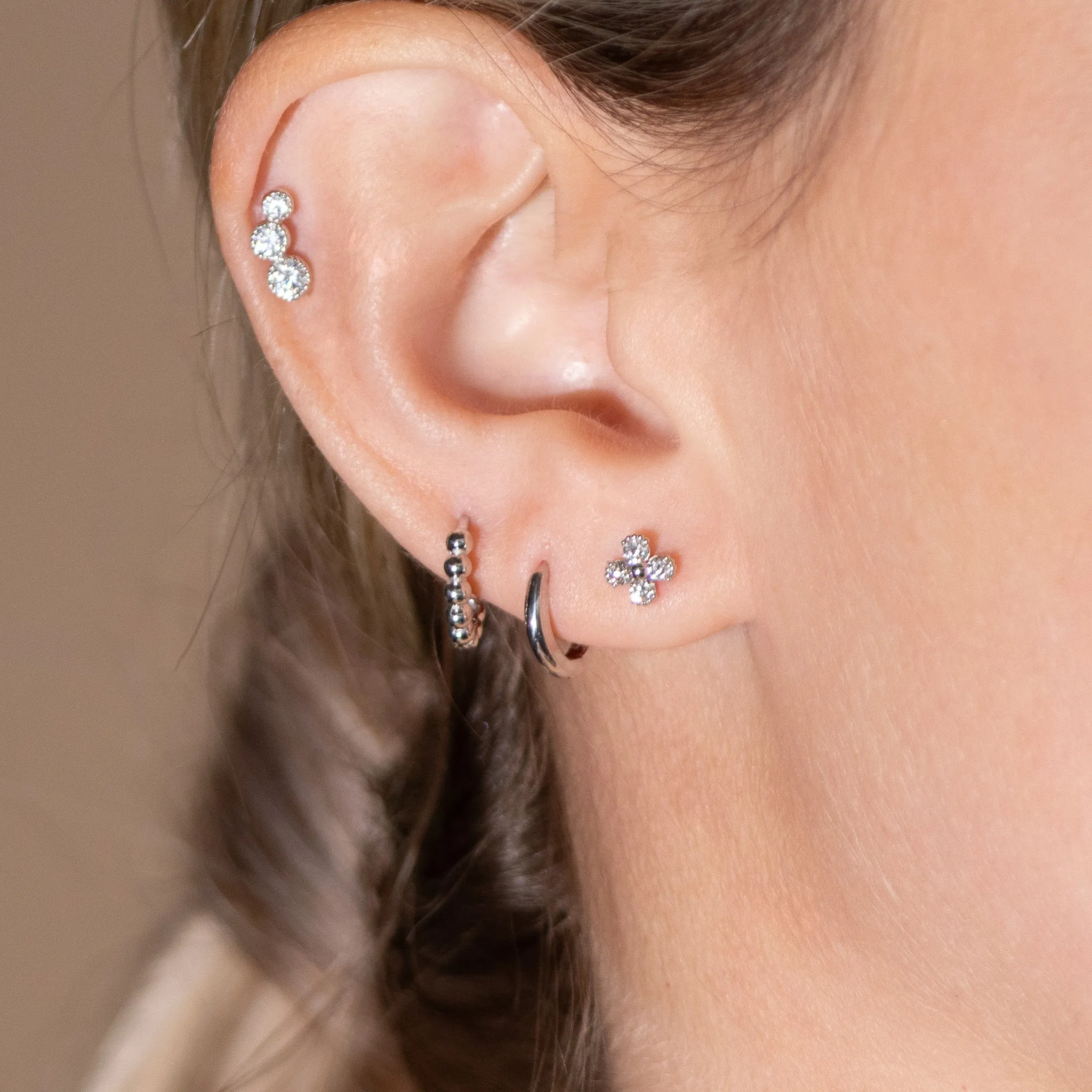 Bubble Beaded Hoop Earring