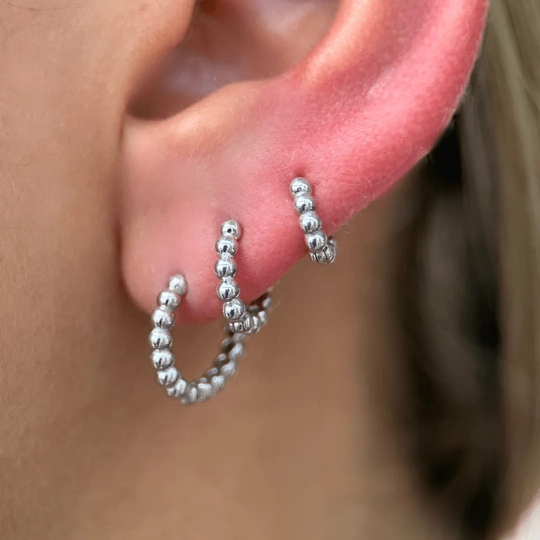 Bubble Beaded Hoop Earring