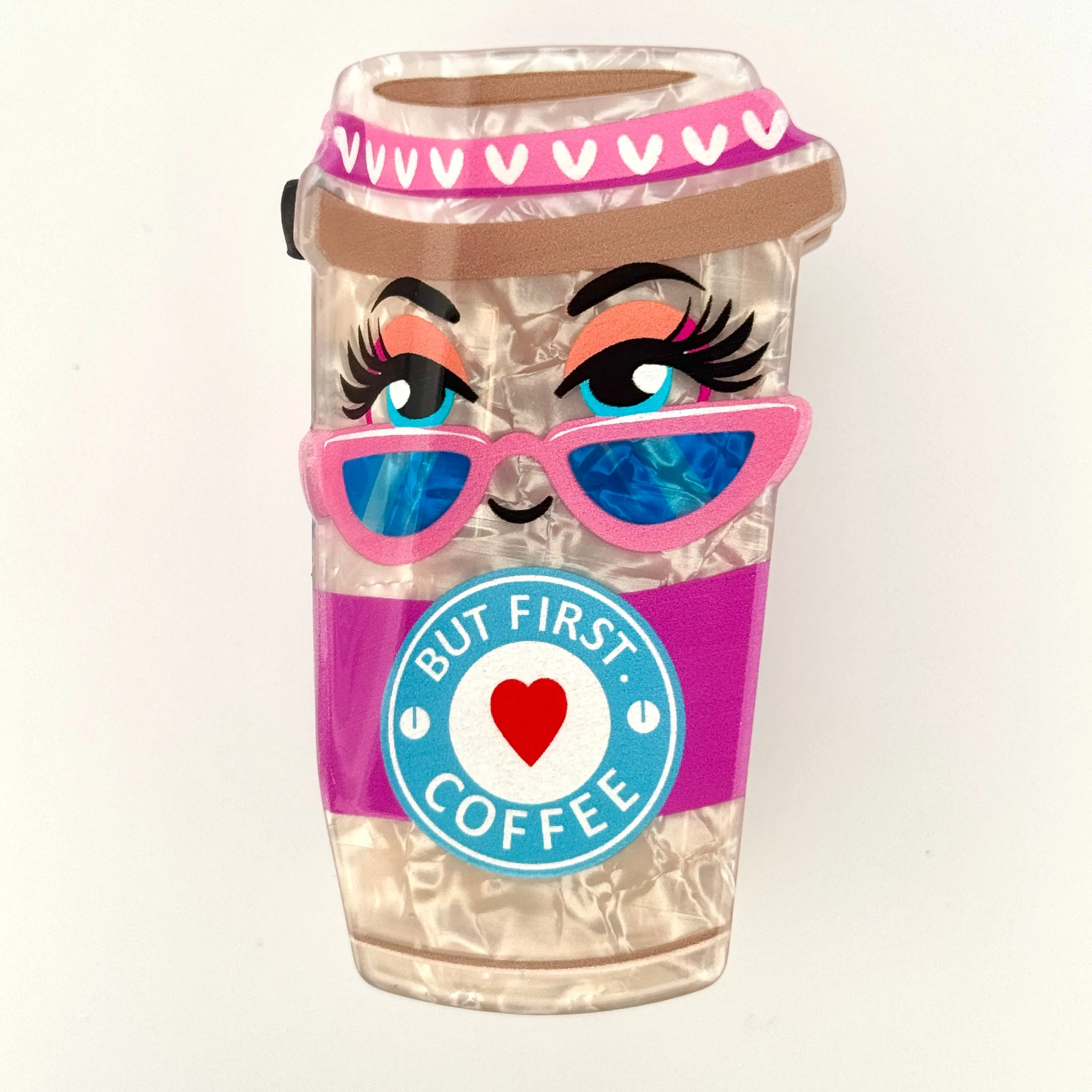 But coffee first  - hair claw - Set of 2
