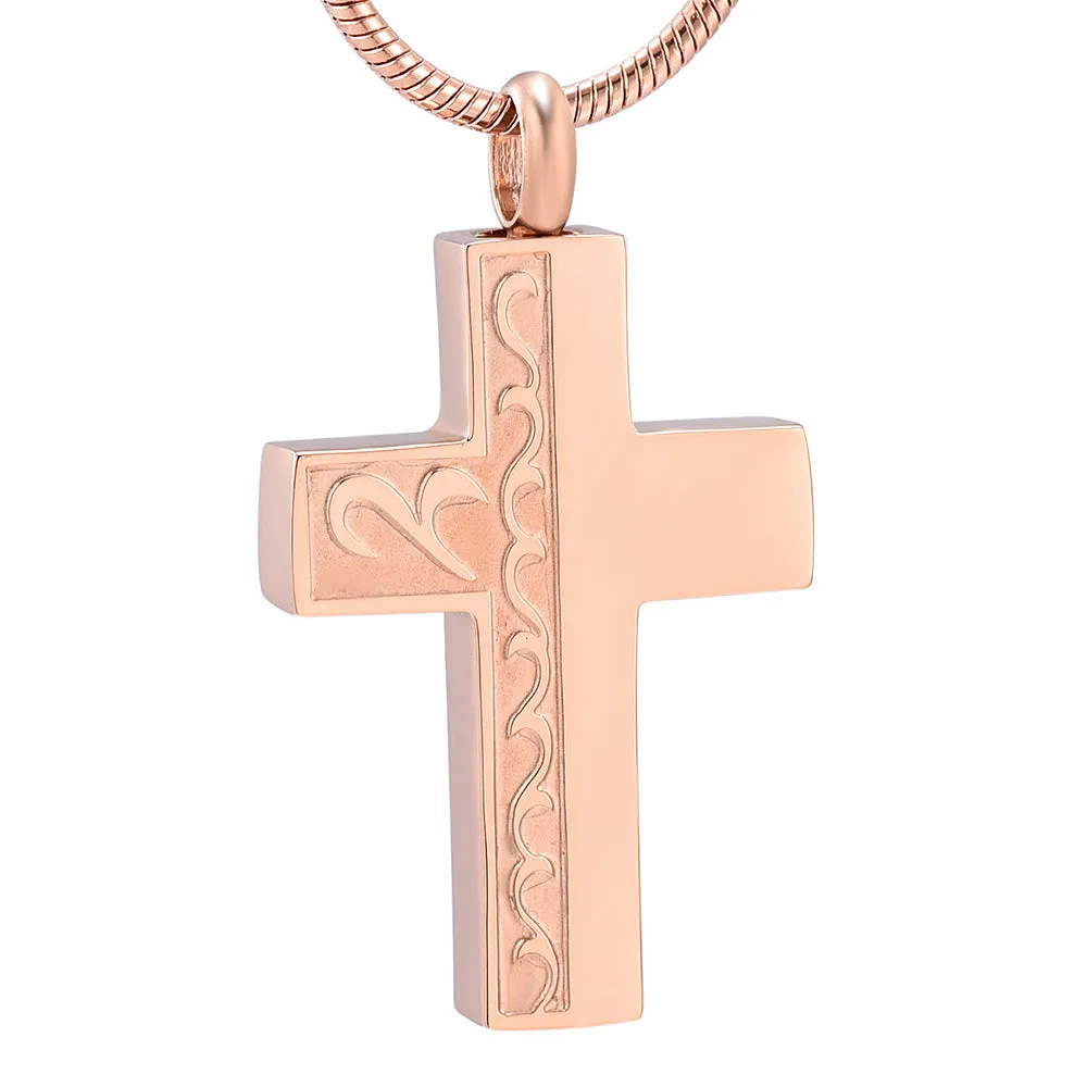 Calming Waves Cremation Cross Necklace
