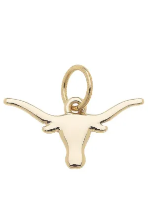 Canvas Texas Longhorn Gold Charm
