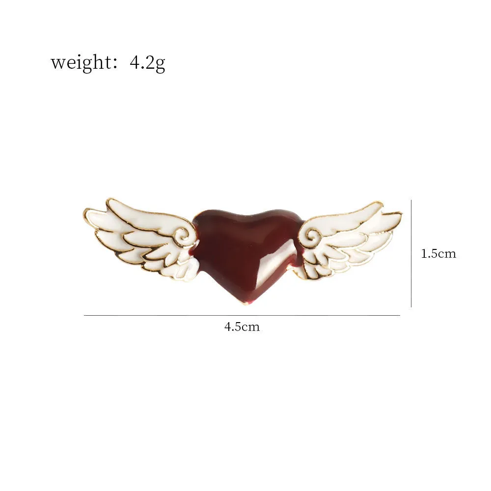 Cardcaptor Sakura Heart and Angel Wing Brooch Pin 2Pcs