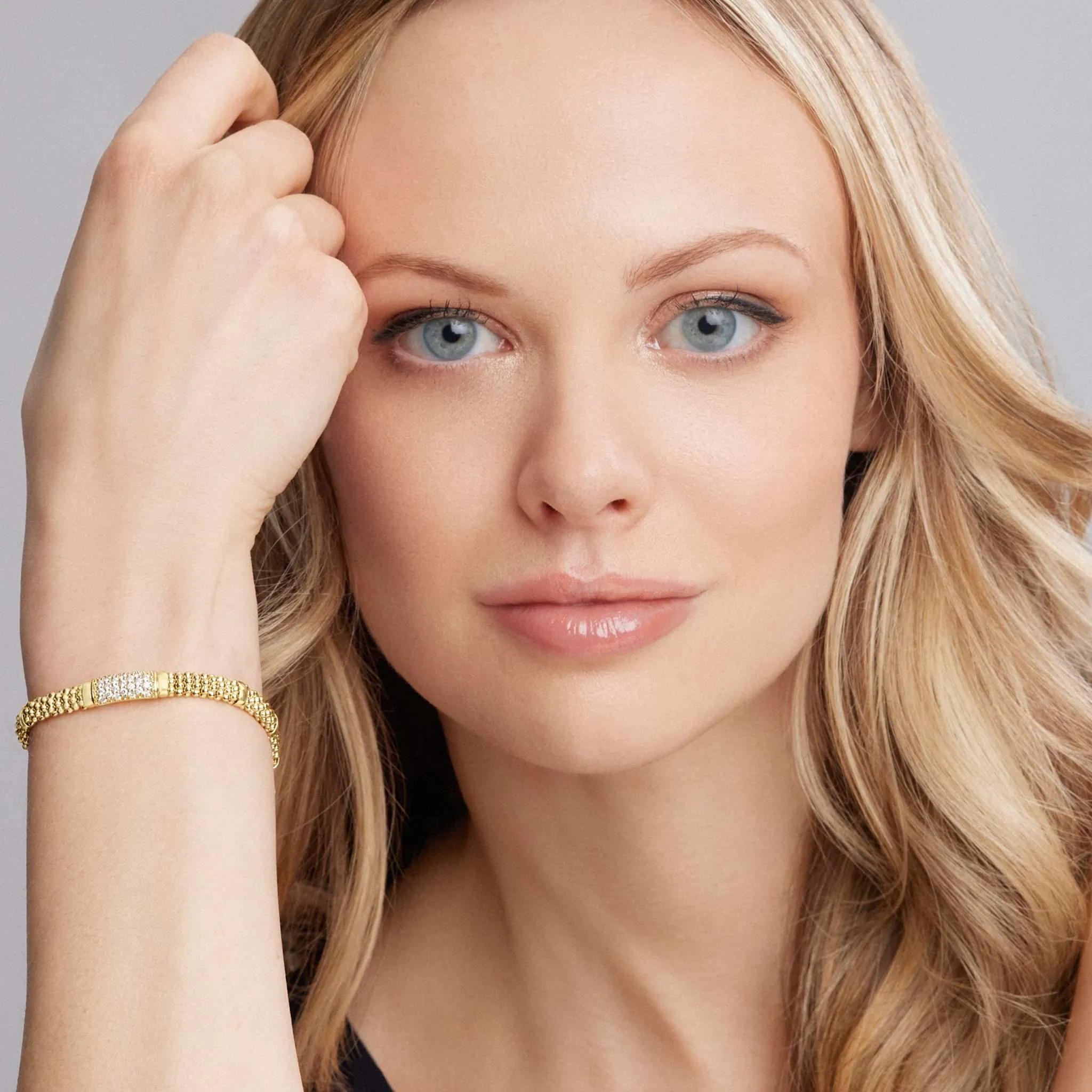 Caviar Gold 18K Gold Diamond Bracelet | 6mm