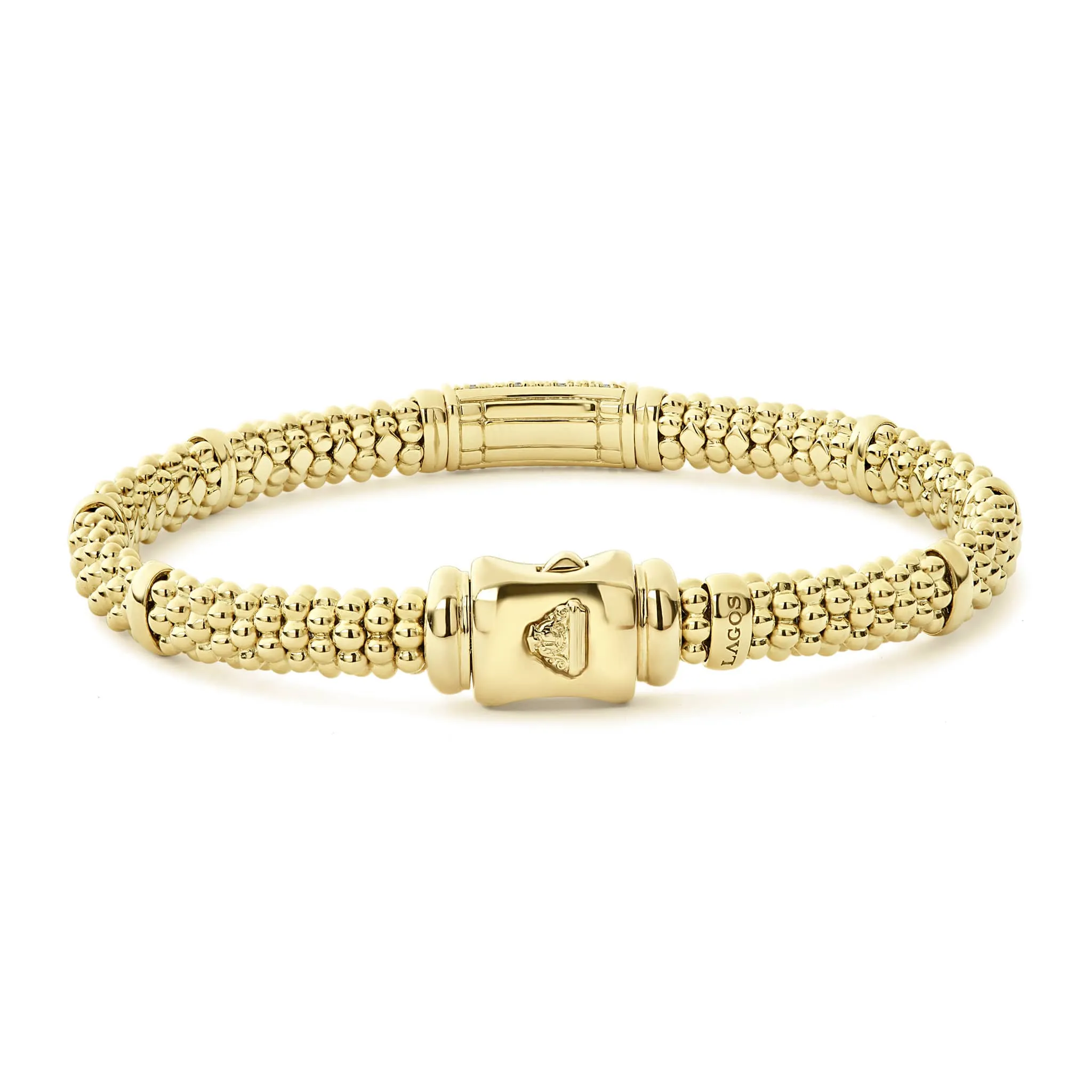Caviar Gold 18K Gold Diamond Bracelet | 6mm