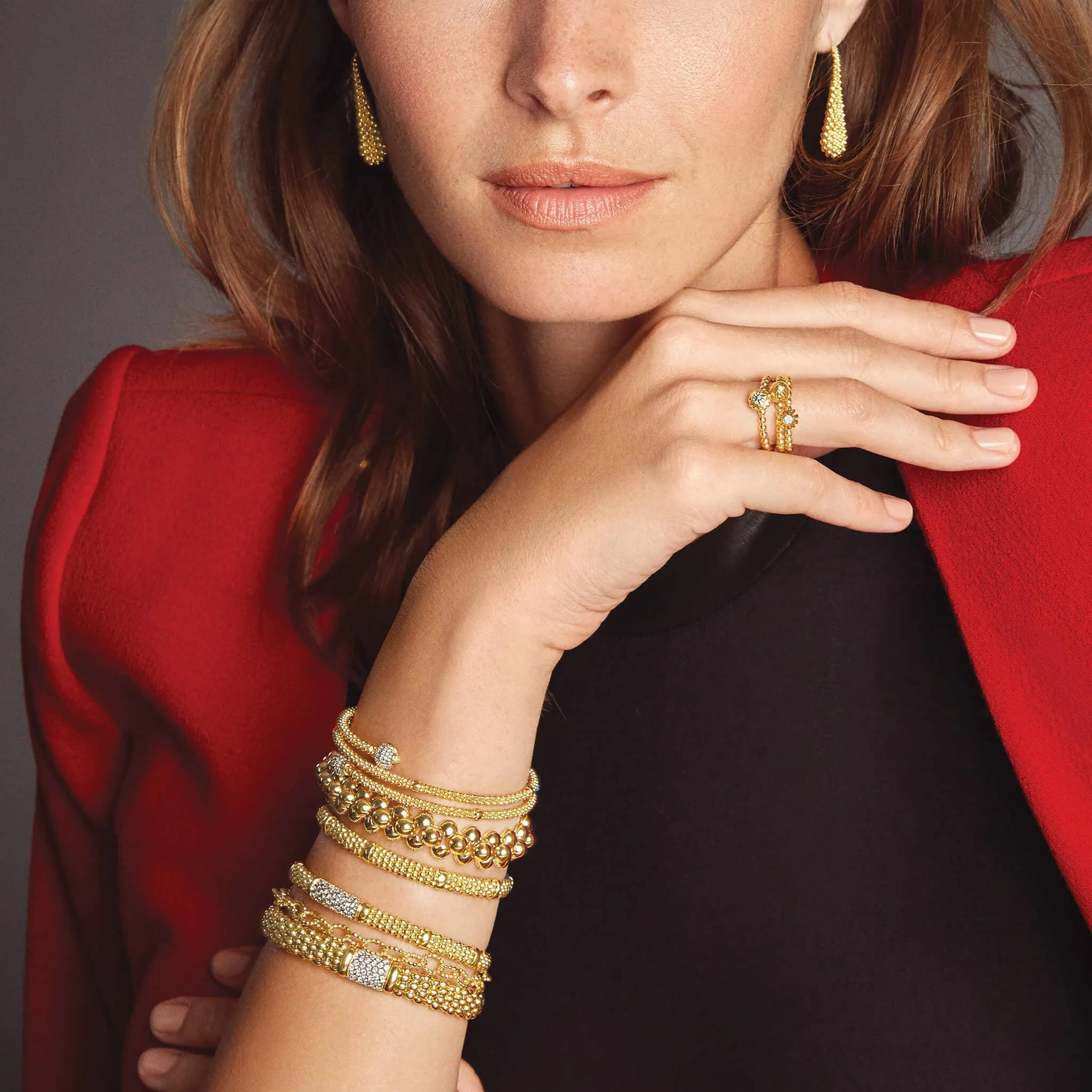 Caviar Gold 18K Gold Diamond Bracelet | 6mm